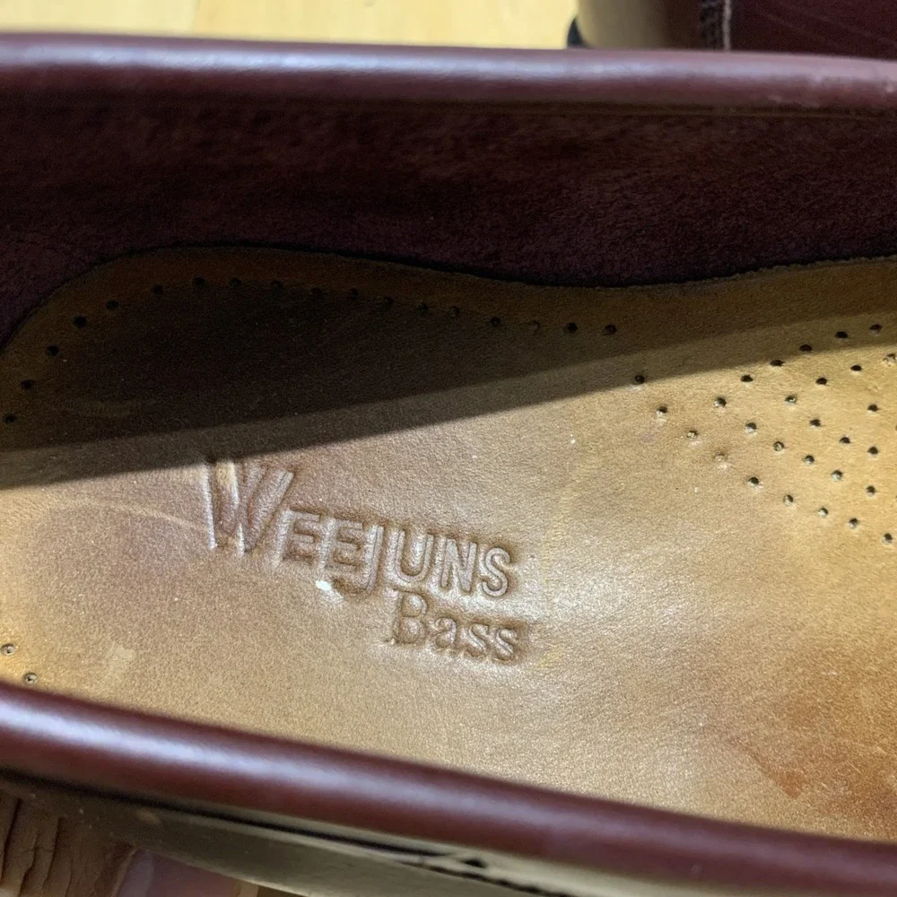Vintage Men'sG.H Bass & Co Weejuns Sz‎ 9.5M Burgundy Marietta II Dress Shoes.